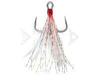 Mustad In-Line Triple Grip Feathered Red - #4