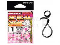 Moschettoni Decoy Spiral Snap SN-5 Mat Black #1 | 14lb