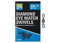 Girella Preston Diamond Eye Match Swivels - Size 14 | 20 per pack