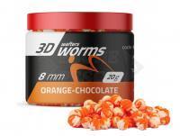 Match Pro Top Worms Wafters 3D Duo 8mm - Orange-Chocolate