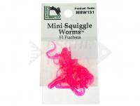 Hareline Mini Squiggle Worms - Fl Fuchsia