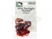 Hareline Mini Squiggle Worms - Sangria