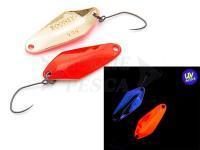 Cucchiaino ondulante trota Nories Masukuroto Rooney 1.8g - #001 (Fluo-Red / Gold)