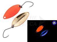 Cucchiaino ondulante trota Nories Masukuroto Tulle 1.4g 24mm - #001 (Fluo- Red / Gold)