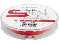 Trecciato Dragon S-Braid X8 H-Vis Red 150m - 0.18mm