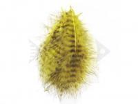 Feather Grizzly Marabou - Yellow u black grizzled