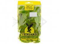 Piume Veniard Grey English Partridge Neck - Fl Chartreuse