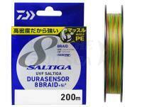 Trecciato Daiwa UVF Saltiga Dura Sensor X8 + Si2 Multicolor 200m #1.0