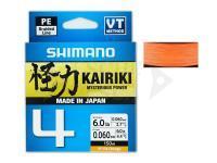 Fili Trecciati Shimano Kairiki 4 | Hi-Vis Orange 150m 0.06mm