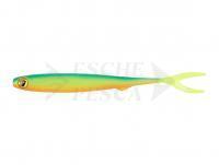 Esca Siliconich Fox Rage Slick Finesse Super Soft 11cm 4.25in - UV Blue Back Chartreuse