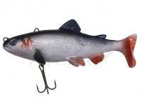 Esca Siliconicha Jenzi Big Trout Soft-Köder 15cm 65g - Silver Minnow