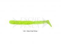 Soft Bait Reins Rockvibe Shad 1.2 inch - 129 Glow Chart Silver