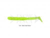 Soft Bait Reins Rockvibe Shad 3.5 inch - 129 Glow Chart Silver