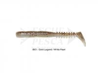 Soft Bait Reins Rockvibe Shad 3.5 inch - B83 P White / Gold Legend