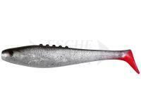 Esche siliconich Dragon Lunatic 10cm PEARL BS - PEARL/BLACK silver glitter/red tail