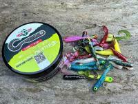 Esche Great Fish GF1 Twister Mix 49mm - no scent - multicolor II
