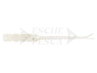 Esche Mustad AJI Worm Bachi-Bachi 2" 5cm - White Glow Glitter