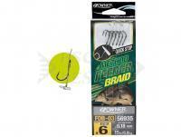 Leaders Owner Method Feeder Braid with Quick stop FDB-03 10cm #6 0.18mm 15lb 6.8kg 6pcs