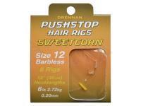 Pushstop Hair Rigs Sweetcorn 30cm - 16/0.20mm