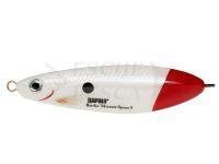 Esca Rapala Rattlin` Minnow Spoon 8cm - Pearl White Red Tail