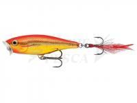 Esca Rapala Skitter Pop 5cm - Steel Gold Fluorescent Red