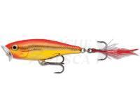 Esca Rapala Skitter Pop 7cm - Steel Gold Fluorescent Red