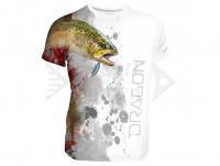 Breathable T-shirt Dragon - trout white 3XL