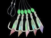 Dega Luminous Ocean-Rig with fringe, coated luminous hooks and 3 side-arms