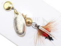 Cucchiaino rotante Mepps Aglia Mouche Silver / Red #00 1.5g