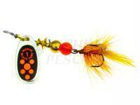 Cucchiaino Rotanto Mepps Black Fury Mouche #0 - Silver/Red Dots